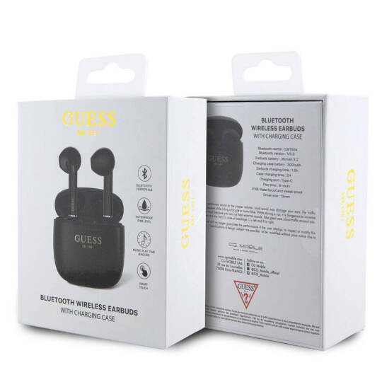 Guess Orjinal Lisanslı Klasik EST Yazı Logolu TWS Bluetooth Kulaklık - 5