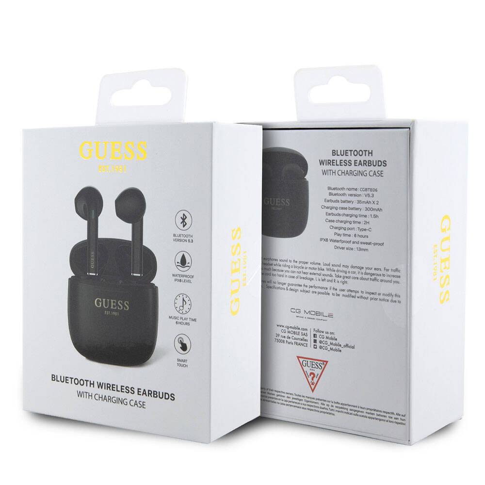 Guess Orjinal Lisanslı Klasik EST Yazı Logolu TWS Bluetooth Kulaklık - 5