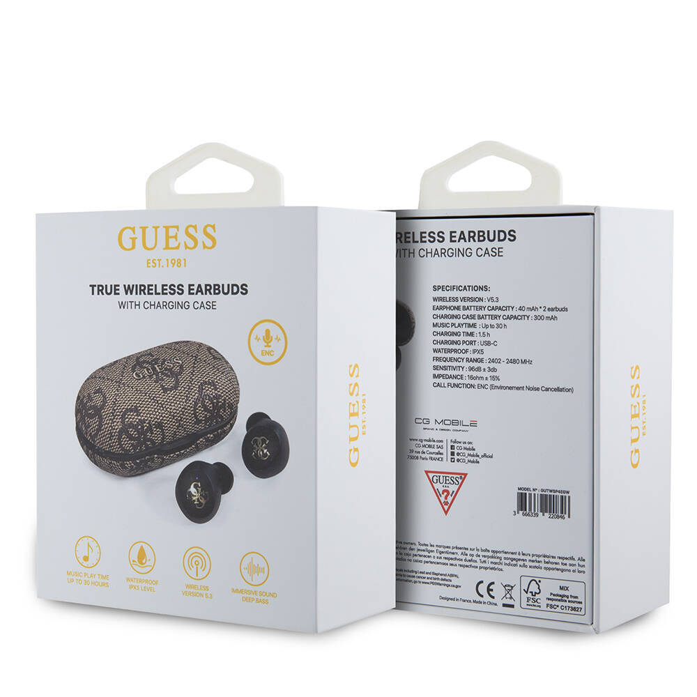 Guess Orjinal Lisanslı Klasik Metal Yazı Logolu TWS Kulak İçi Bluetooth Kulaklık - 21