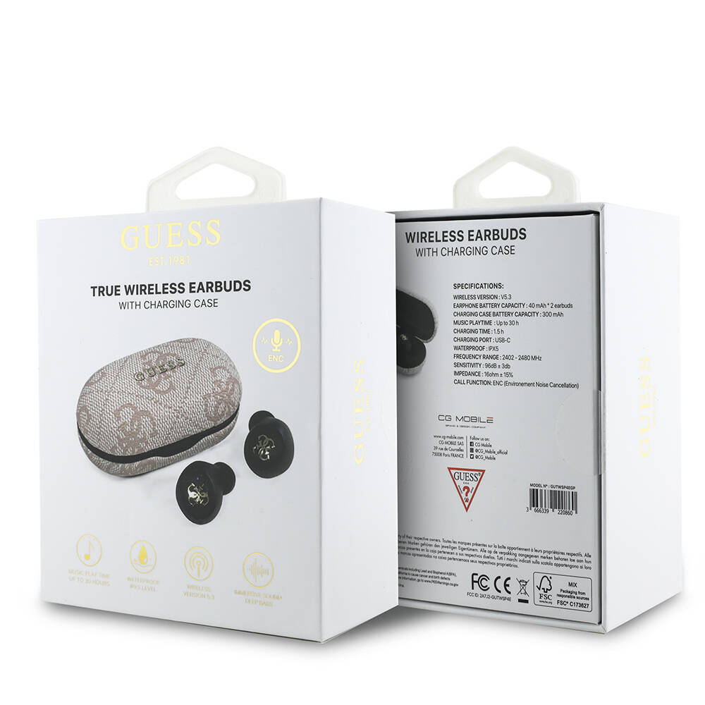 Guess Orjinal Lisanslı Klasik Metal Yazı Logolu TWS Kulak İçi Bluetooth Kulaklık - 22