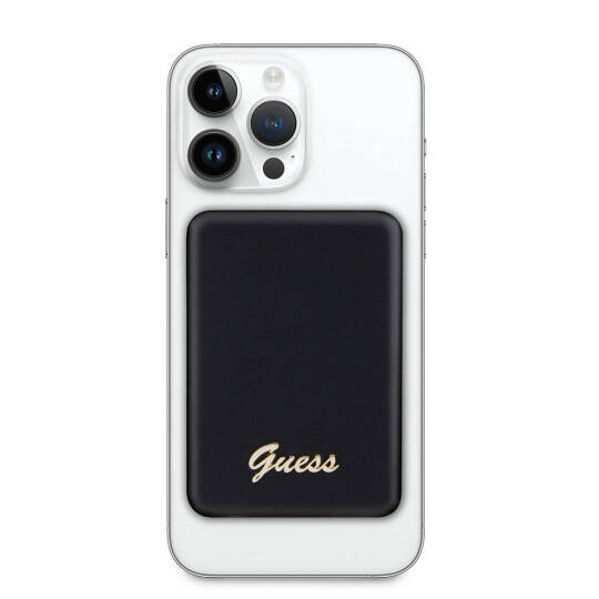 Guess Orjinal Lisanslı M-safe Şarj Özellikli Metal Yazı Logolu Powerbank 5000mAh 15W - 2