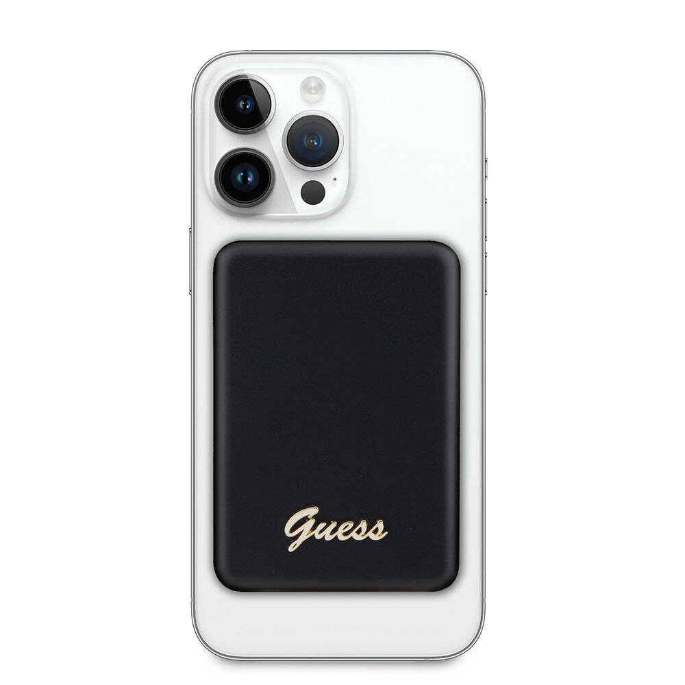 Guess Orjinal Lisanslı M-safe Şarj Özellikli Metal Yazı Logolu Powerbank 5000mAh 15W - 2