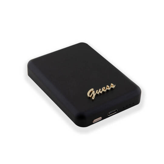 Guess Orjinal Lisanslı M-safe Şarj Özellikli Metal Yazı Logolu Powerbank 5000mAh 15W - 4