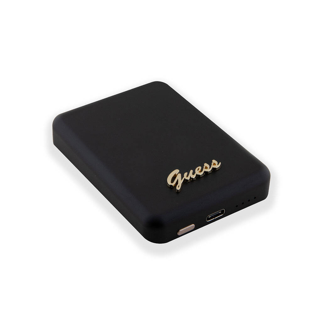 Guess Orjinal Lisanslı M-safe Şarj Özellikli Metal Yazı Logolu Powerbank 5000mAh 15W - 4
