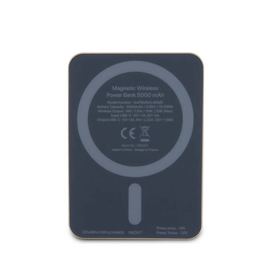 Guess Orjinal Lisanslı M-safe Şarj Özellikli Metal Yazı Logolu Powerbank 5000mAh 15W - 7