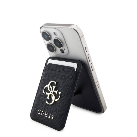Guess Orjinal Lisanslı Metal Büyük 4G ve Yazı Logolu Standlı Magnetik Kartlık - 2