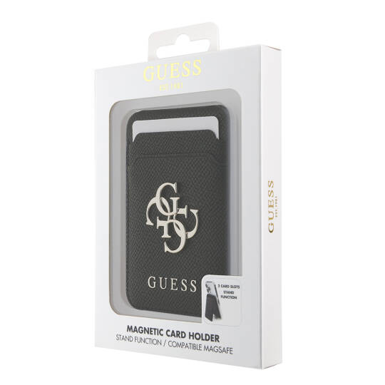Guess Orjinal Lisanslı Metal Büyük 4G ve Yazı Logolu Standlı Magnetik Kartlık - 6