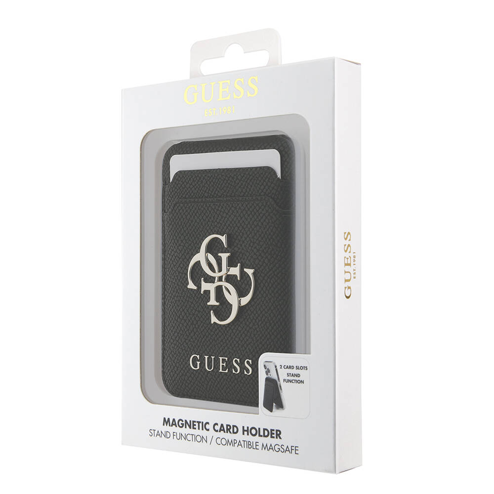 Guess Orjinal Lisanslı Metal Büyük 4G ve Yazı Logolu Standlı Magnetik Kartlık - 6