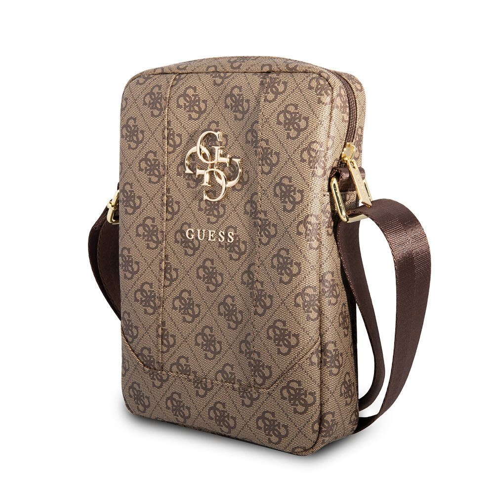 Guess Orjinal Lisanslı Metal Logolu Fermuarlı 8 inç Çapraz Askılı Tablet Çantası - 1