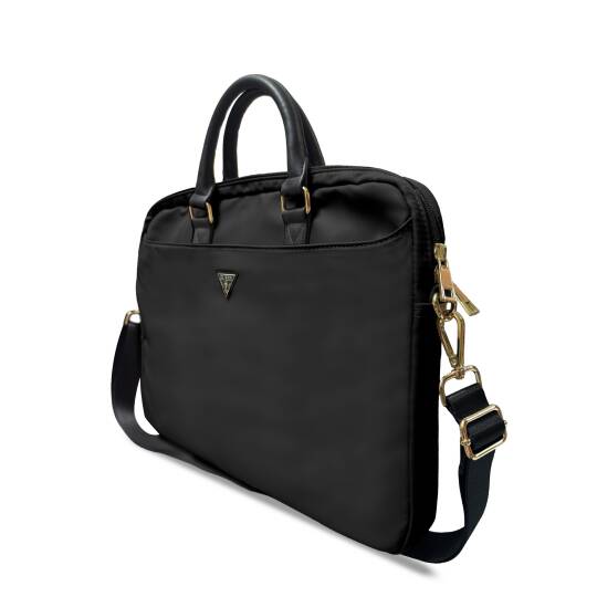 Guess Orjinal Lisanslı Naylon Kumaş Metal Üçgen Logolu Omuz Askılı 15-16 inç Laptop Çantası - 3