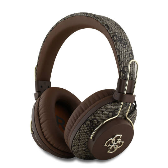 Guess Orjinal Lisanslı PU 4G Desenli Büyük Metal Logolu Kulak Üstü Bluetooth Kulaklık - 5