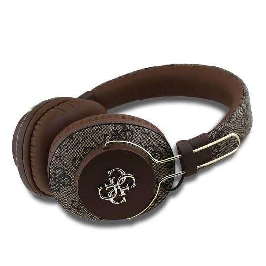 Guess Orjinal Lisanslı PU 4G Desenli Büyük Metal Logolu Kulak Üstü Bluetooth Kulaklık - 6