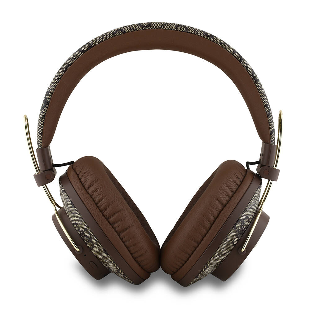 Guess Orjinal Lisanslı PU 4G Desenli Büyük Metal Logolu Kulak Üstü Bluetooth Kulaklık - 7
