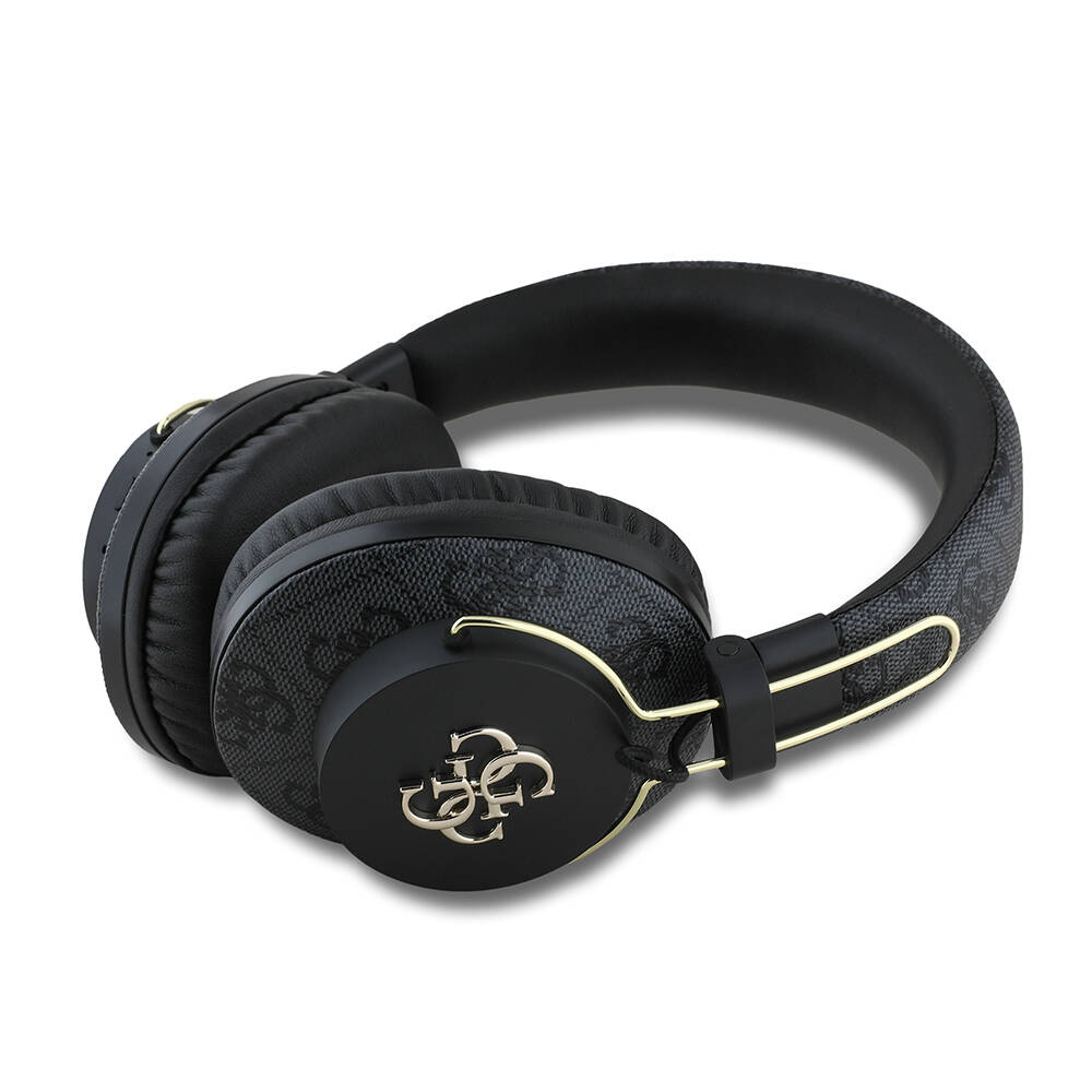 Guess Orjinal Lisanslı PU 4G Desenli Büyük Metal Logolu Kulak Üstü Bluetooth Kulaklık - 8