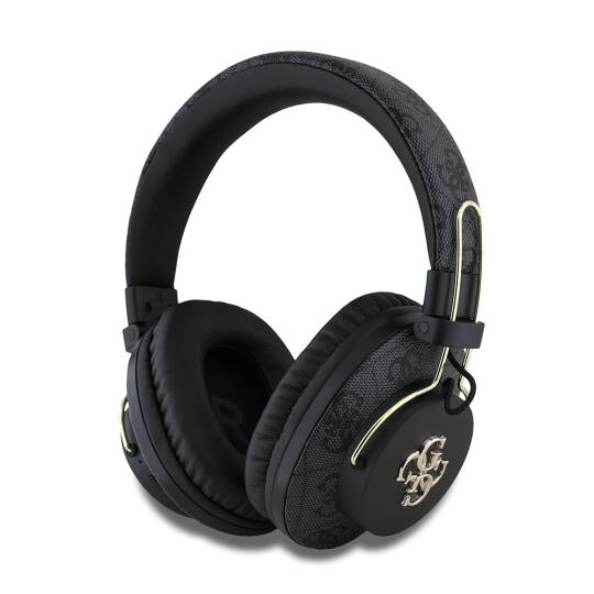 Guess Orjinal Lisanslı PU 4G Desenli Büyük Metal Logolu Kulak Üstü Bluetooth Kulaklık - 4