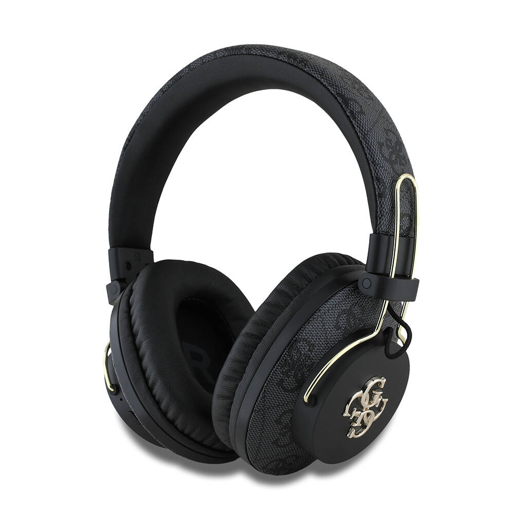 Guess Orjinal Lisanslı PU 4G Desenli Büyük Metal Logolu Kulak Üstü Bluetooth Kulaklık - 4