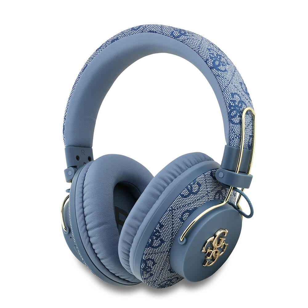 Guess Orjinal Lisanslı PU 4G Desenli Büyük Metal Logolu Kulak Üstü Bluetooth Kulaklık - 1