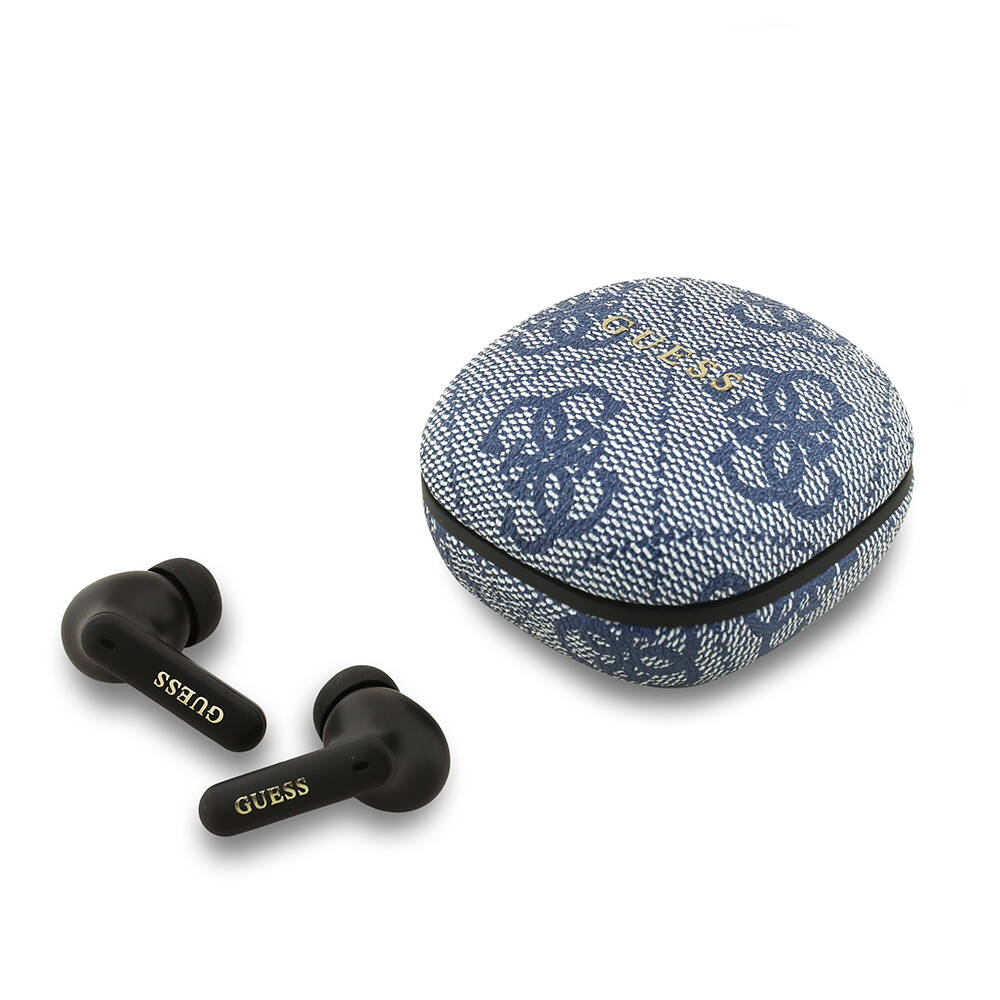 Guess Orjinal Lisanslı PU 4G Desenli Klasik Metal Yazı Logolu TWS Kulak İçi Bluetooth Kulaklık - 5