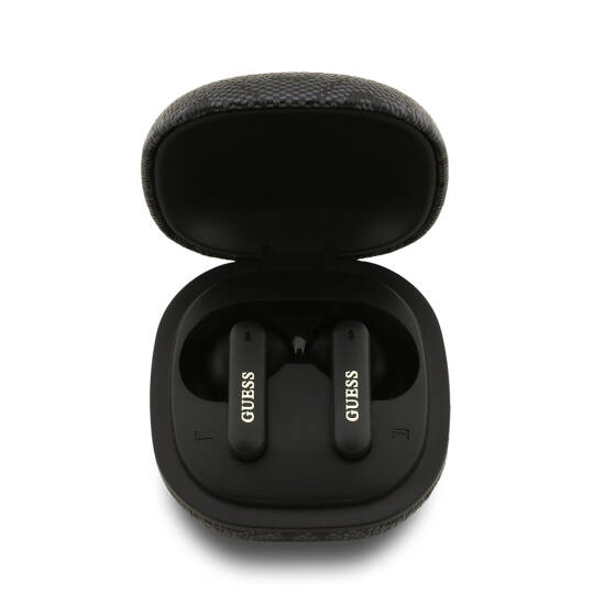 Guess Orjinal Lisanslı PU 4G Desenli Klasik Metal Yazı Logolu TWS Kulak İçi Bluetooth Kulaklık - 12