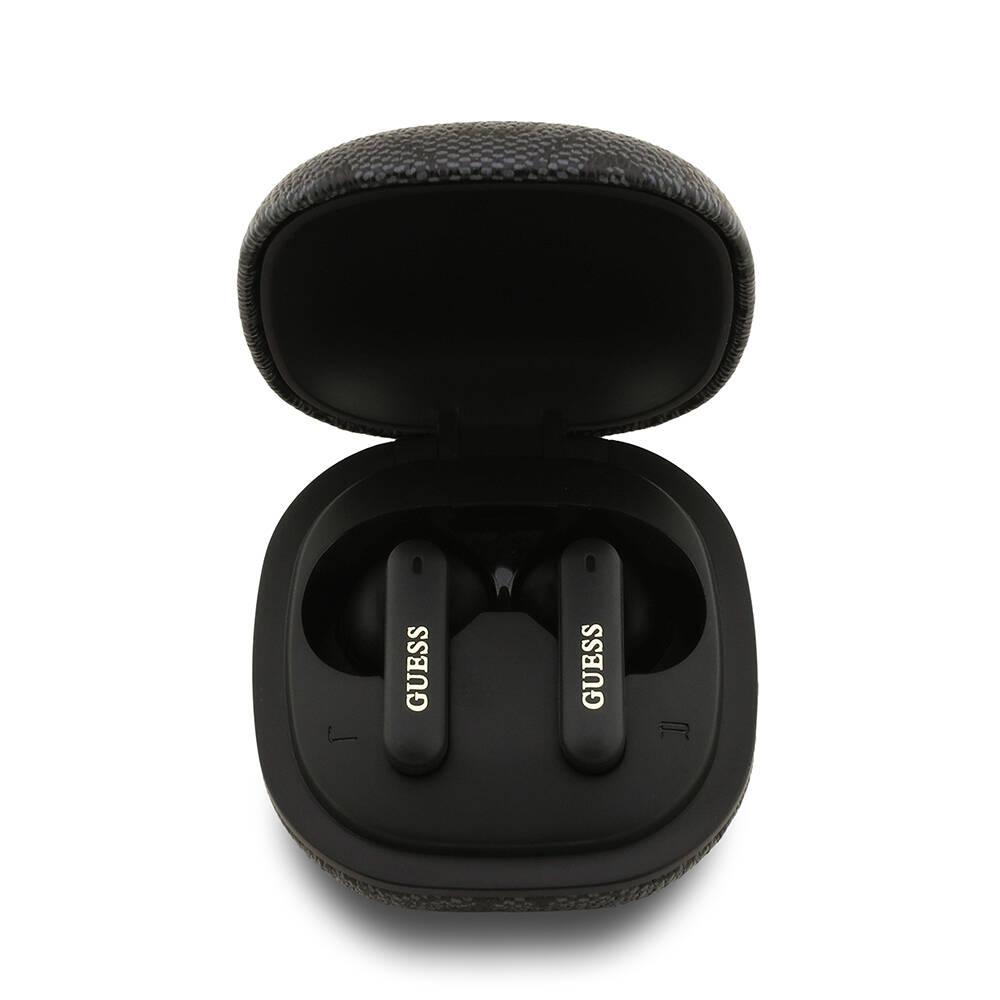 Guess Orjinal Lisanslı PU 4G Desenli Klasik Metal Yazı Logolu TWS Kulak İçi Bluetooth Kulaklık - 12
