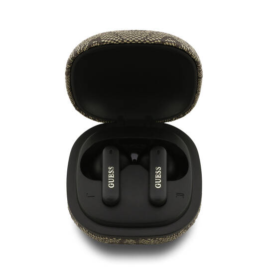 Guess Orjinal Lisanslı PU 4G Desenli Klasik Metal Yazı Logolu TWS Kulak İçi Bluetooth Kulaklık - 22