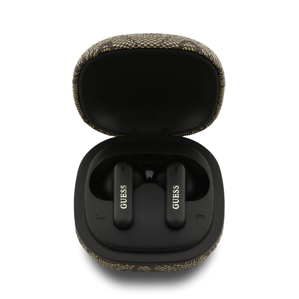 Guess Orjinal Lisanslı PU 4G Desenli Klasik Metal Yazı Logolu TWS Kulak İçi Bluetooth Kulaklık - 22