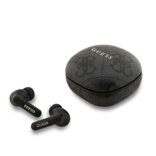 Guess Orjinal Lisanslı PU 4G Desenli Klasik Metal Yazı Logolu TWS Kulak İçi Bluetooth Kulaklık - 4