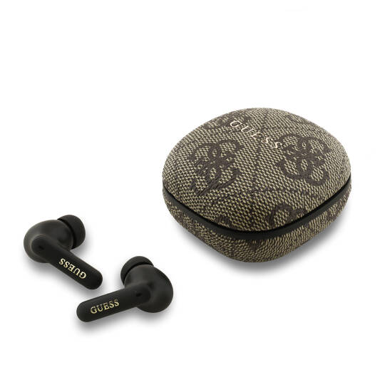 Guess Orjinal Lisanslı PU 4G Desenli Klasik Metal Yazı Logolu TWS Kulak İçi Bluetooth Kulaklık - 2