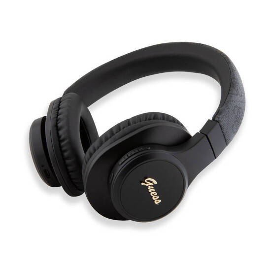 Guess Orjinal Lisanslı PU 4G Desenli Metal Yazı Logolu Tone On Tone Kulak Üstü Bluetooth Kulaklık - 5