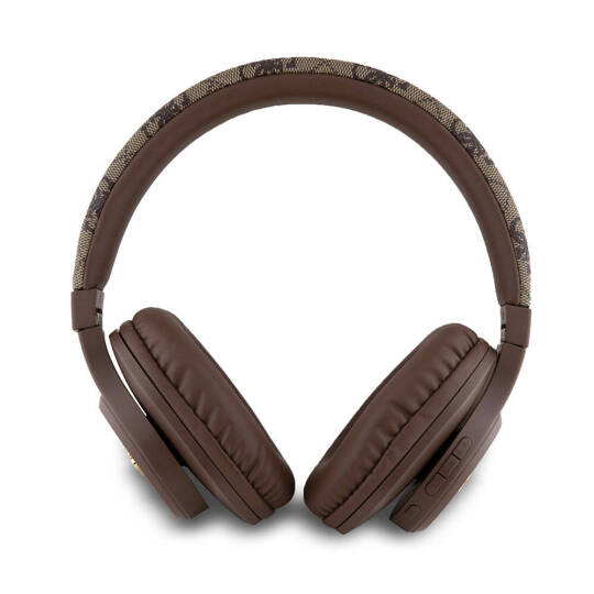 Guess Orjinal Lisanslı PU 4G Desenli Metal Yazı Logolu Tone On Tone Kulak Üstü Bluetooth Kulaklık - 8