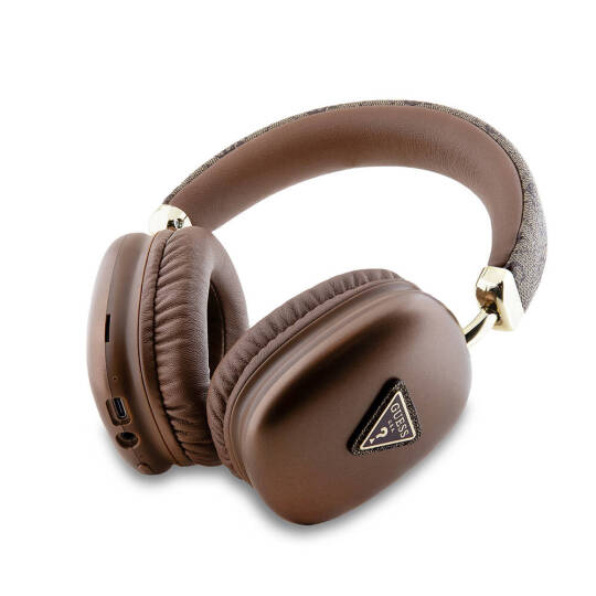 Guess Orjinal Lisanslı PU 4G Desenli Üçgen Logolu Kulak Üstü Bluetooth Kulaklık - 8