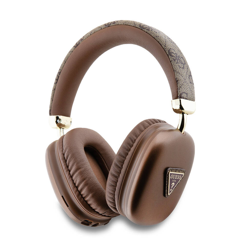 Guess Orjinal Lisanslı PU 4G Desenli Üçgen Logolu Kulak Üstü Bluetooth Kulaklık - 2