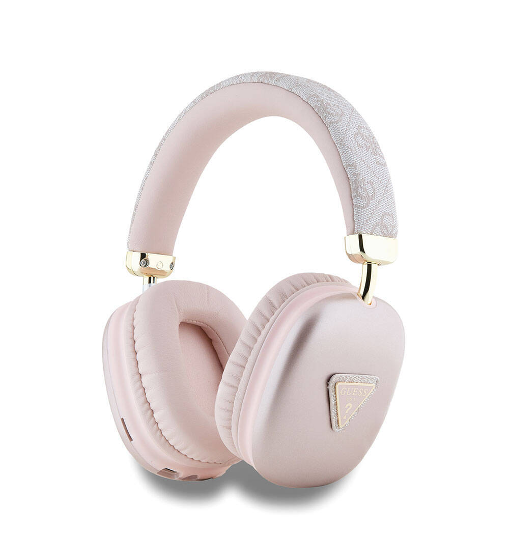 Guess Orjinal Lisanslı PU 4G Desenli Üçgen Logolu Kulak Üstü Bluetooth Kulaklık - 1