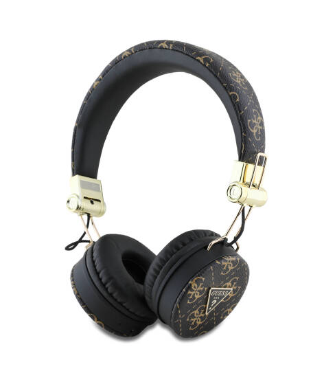 Guess Orjinal Lisanslı PU Desenli Metal Üçgen Logolu Kulak Üstü Bluetooth Kulaklık - 2