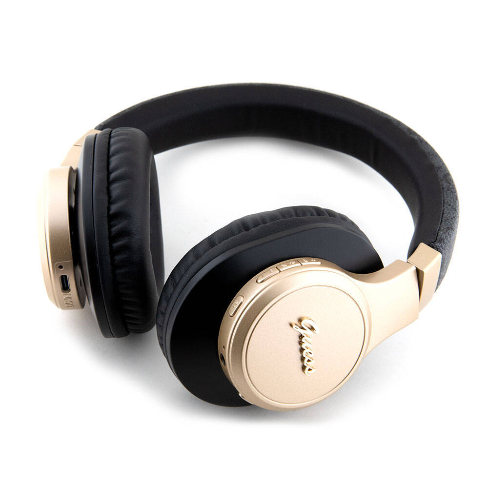 Guess Orjinal Lisanslı Script Gold Serisi Metal Yazı Logolu 4G Desenli Bluetooth Kulaklık - 6