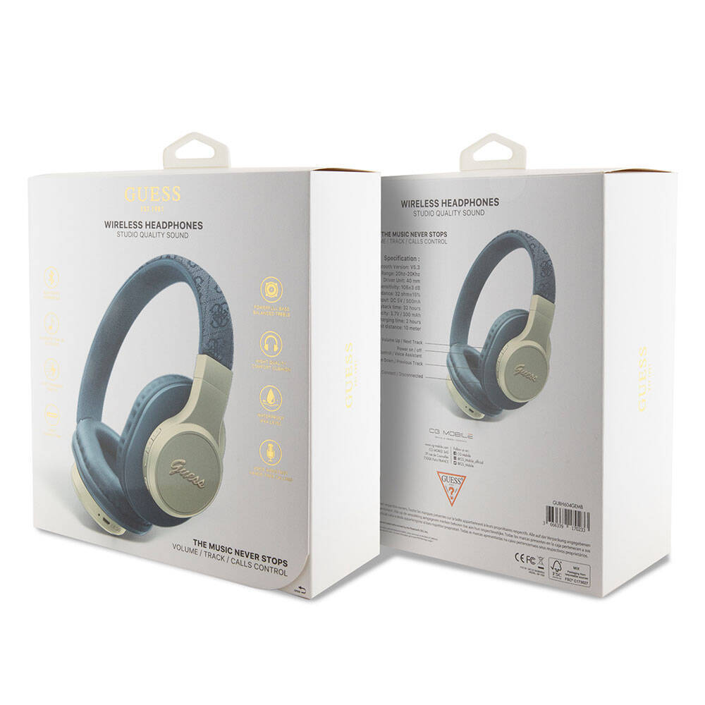 Guess Orjinal Lisanslı Script Gold Serisi Metal Yazı Logolu 4G Desenli Bluetooth Kulaklık - 10