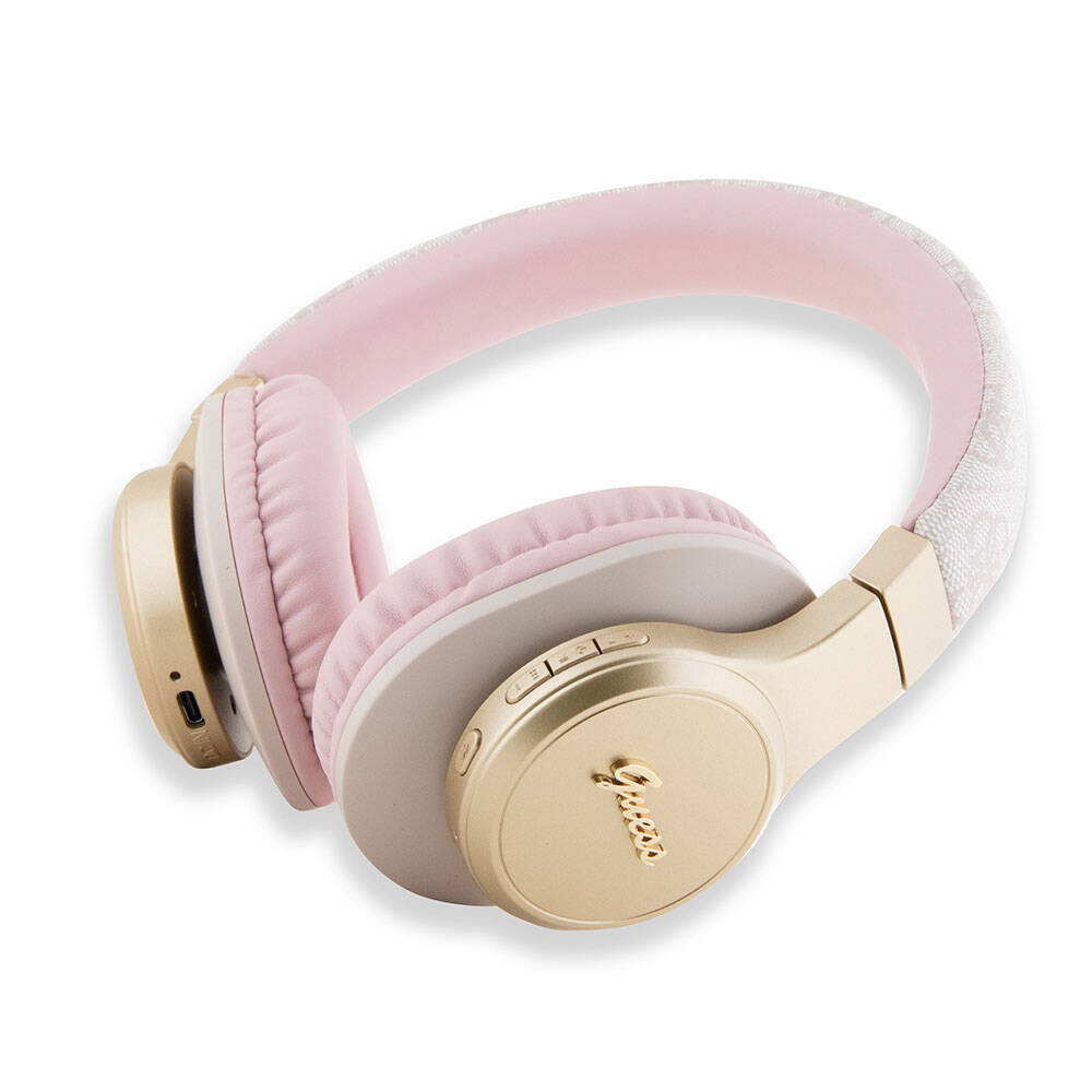 Guess Orjinal Lisanslı Script Gold Serisi Metal Yazı Logolu 4G Desenli Bluetooth Kulaklık - 12