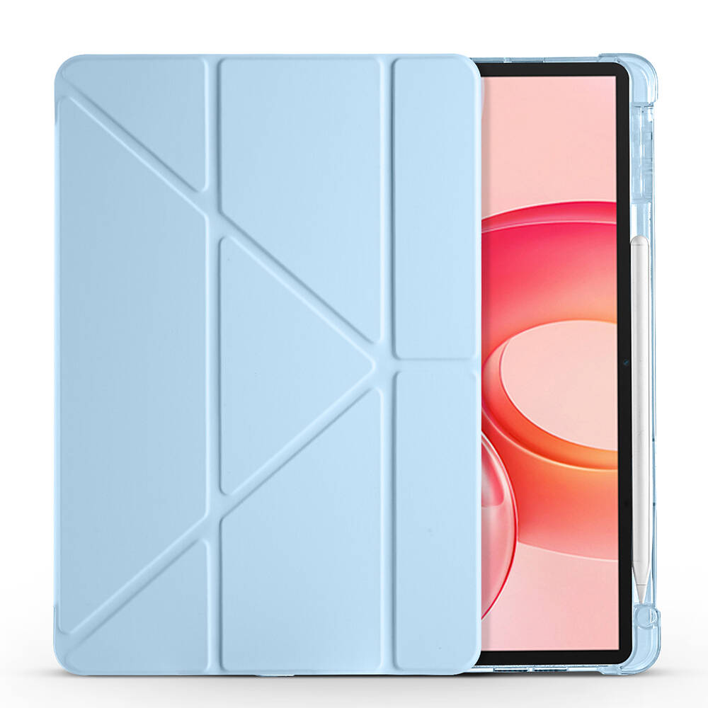 Honor Pad 10 12.1 Kılıf Zore Tri Folding Kalem Bölmeli Standlı Kılıf - 15