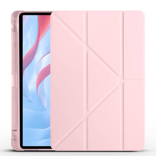 Huawei Honor Pad X8 Pro 11.5 Kılıf Zore Tri Folding Kalem Bölmeli Standlı Kılıf Rose Gold