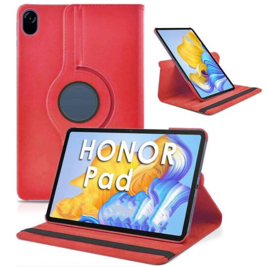 Huawei Honor Pad X8 Pro 11.5 Zore Dönebilen Standlı Kılıf Kırmızı