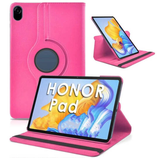 Huawei Honor Pad X9 11.5 Zore Dönebilen Standlı Kılıf Pembe Koyu