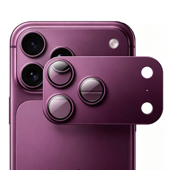 iPhone 18 Pro Max Mohseven Sapphire Alüminyum Safir Kamera Lens Koruyucu Mürdüm