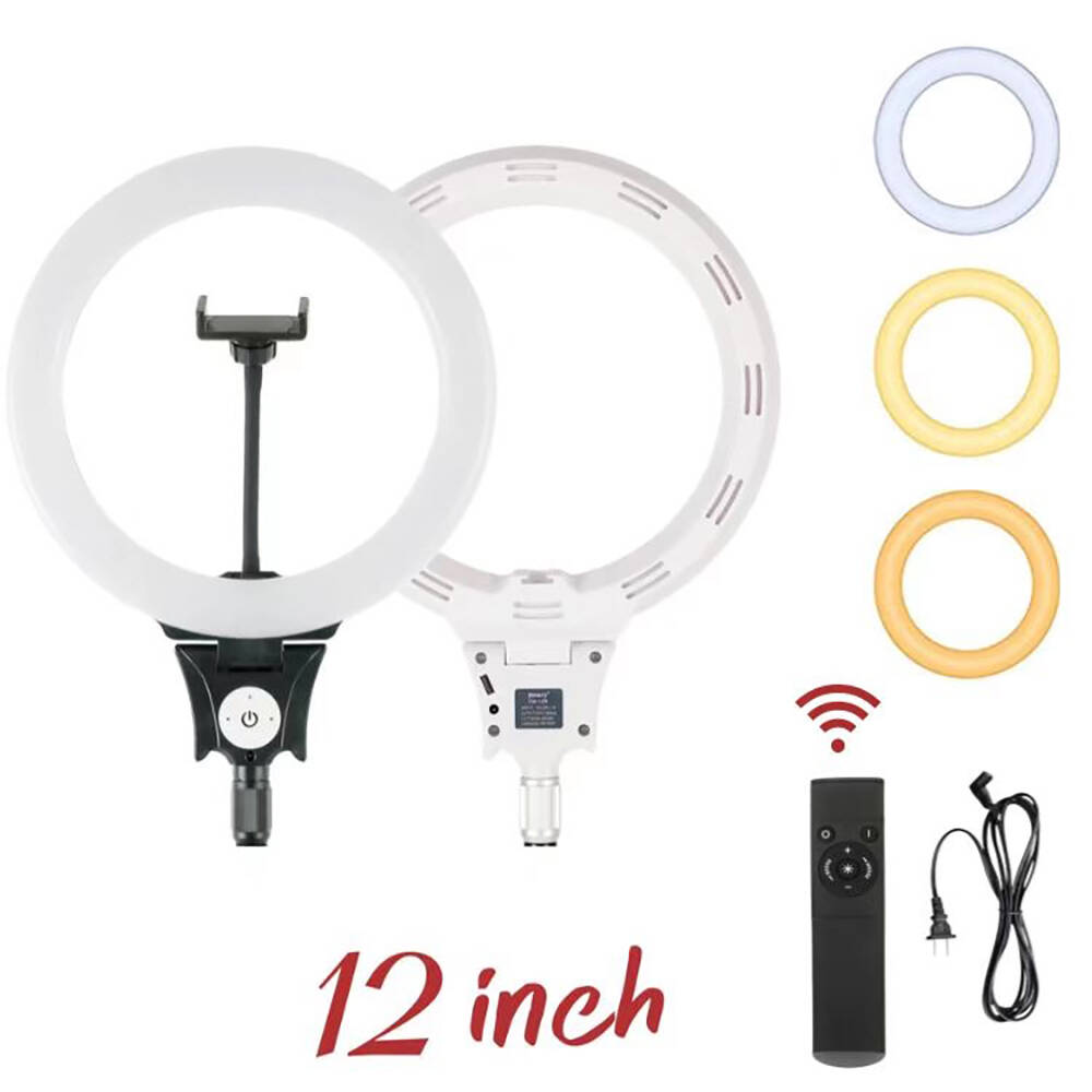 Jmary FM-12R Kumandalı 30cm Işıklı Telefon Tutucu Ring Light - 3