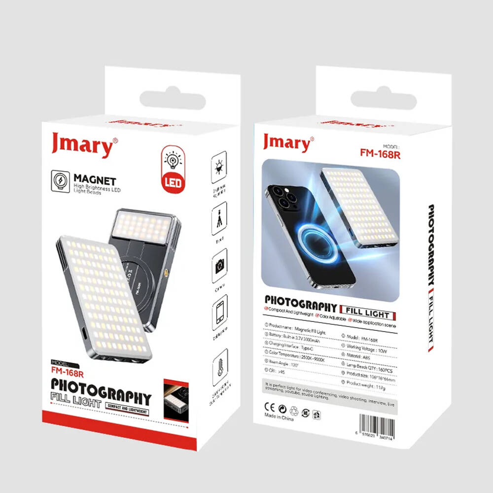 Jmary FM-168R Magnetik Dolgu Led Telefon Aydınlatma Işığı - 3