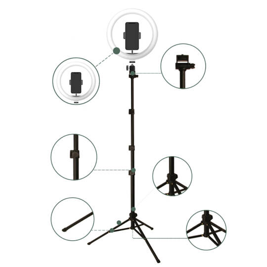 Jmary FM-536A Bluetooth Kumandalı Tripod Telefon Tutucu Ring Light - 4