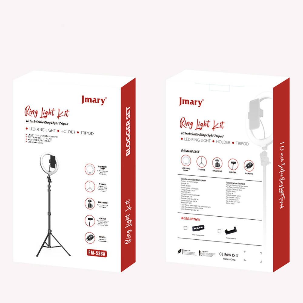Jmary FM-536A Bluetooth Kumandalı Tripod Telefon Tutucu Ring Light - 9