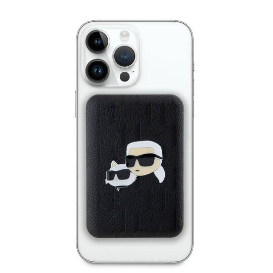 Karl Lagerfeld Orjinal Lisanslı M-safe Şarj Özellikli Led Işık Göstergeli Metal Logolu PU Deri Powerbank 5000mAh - 3
