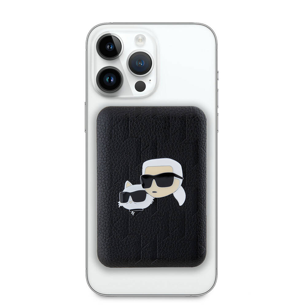 Karl Lagerfeld Orjinal Lisanslı M-safe Şarj Özellikli Led Işık Göstergeli Metal Logolu PU Deri Powerbank 5000mAh - 3