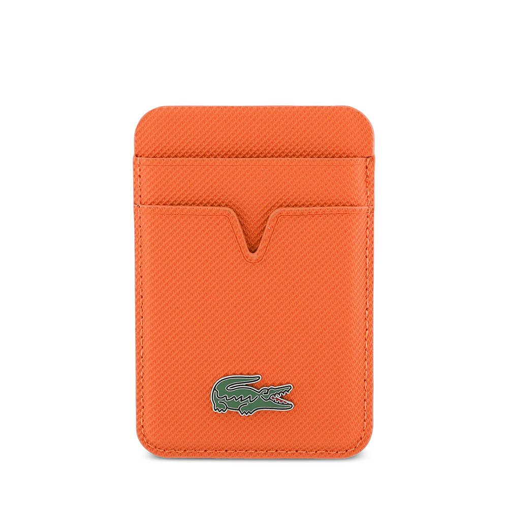 Lacoste Orjinal Lisanslı 2 Hazneli PU Pike Desenli İkonik Timsah Dokuma Logolu Magnetik Kartlık - 2