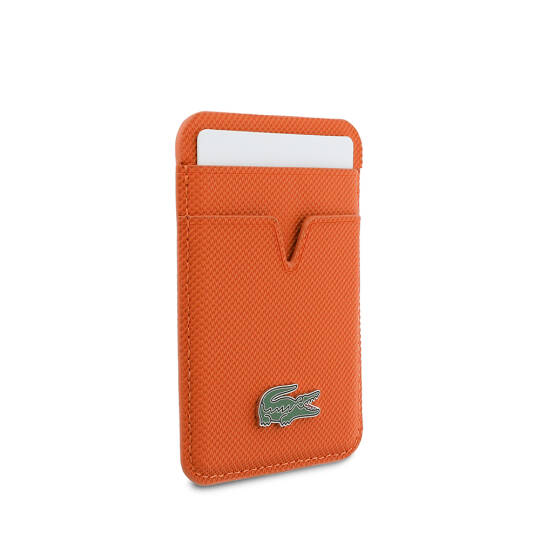 Lacoste Orjinal Lisanslı 2 Hazneli PU Pike Desenli İkonik Timsah Dokuma Logolu Magnetik Kartlık - 3
